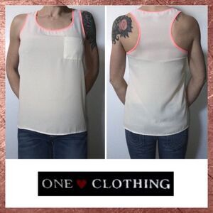 One Clothing Cream Pink Racerback Tank Top Small S